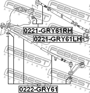 Febest 0221-GRY61RH - Kraj spone, kuglasti zglob www.molydon.hr