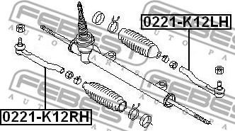 Febest 0221-K12LH - Kraj spone, kuglasti zglob www.molydon.hr