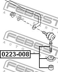 Febest 0223-008 - Šipka/spona, stabilizator www.molydon.hr