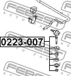 Febest 0223-007 - Šipka/spona, stabilizator www.molydon.hr