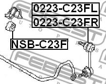 Febest 0223-C23FL - Šipka/spona, stabilizator www.molydon.hr