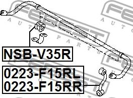 Febest 0223-F15RL - Šipka/spona, stabilizator www.molydon.hr