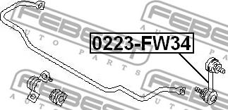 Febest 0223-FW34 - Šipka/spona, stabilizator www.molydon.hr