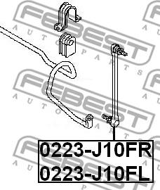 Febest 0223-J10FL - Šipka/spona, stabilizator www.molydon.hr