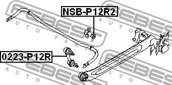 Febest 0223-P12R - Šipka/spona, stabilizator www.molydon.hr