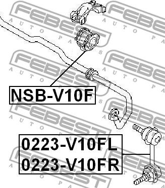 Febest 0223-V10FL - Šipka/spona, stabilizator www.molydon.hr