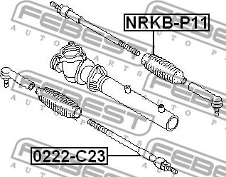 Febest 0222-C23 - Aksijalni zglob, poprecna spona www.molydon.hr