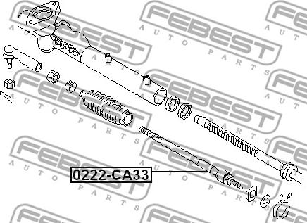 Febest 0222-CA33 - Aksijalni zglob, poprecna spona www.molydon.hr