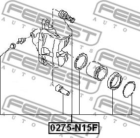 Febest 0275-N15F - Set za popravak, kočione čeljusti www.molydon.hr