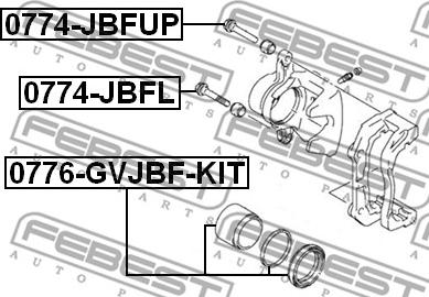 Febest 0774-JBFUP - Vodeci zavrtanj, kočione čeljusti www.molydon.hr