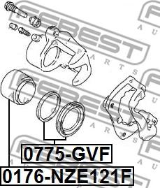 Febest 0775-GVF - Set za popravak, kočione čeljusti www.molydon.hr