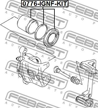 Febest 0776-IGNF-KIT - Set za popravak, kočione čeljusti www.molydon.hr