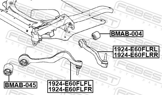 Febest 1924-E60FLRL - Rame, Nezavisna poluga za ovjes kotača www.molydon.hr