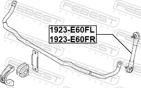 Febest 1923-E60FL - Šipka/spona, stabilizator www.molydon.hr