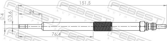 Febest 14642-001 - Grijač za paljenje www.molydon.hr