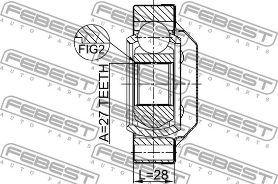 Febest 1611-001R - Kardan, Pogonska osovina www.molydon.hr