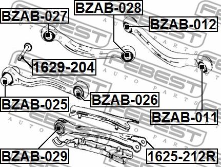 Febest BZAB-027 - Selen / Prigušni blok, Ovjes kotača www.molydon.hr