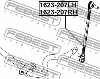 Febest 1623-207LH - Šipka/spona, stabilizator www.molydon.hr