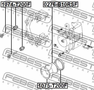 Febest 1075-T200F - Set za popravak, kočione čeljusti www.molydon.hr