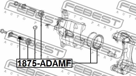 Febest 1875-ADAMF - Set za popravak, kočione čeljusti www.molydon.hr