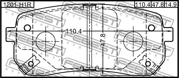 Febest 1201-H1R - Komplet Pločica, disk-kočnica www.molydon.hr