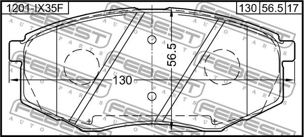 Febest 1201-IX35F - Komplet Pločica, disk-kočnica www.molydon.hr