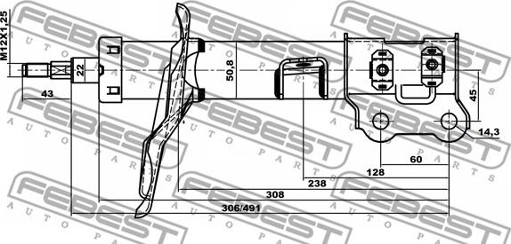 Febest 12110-001FR - Amortizer www.molydon.hr