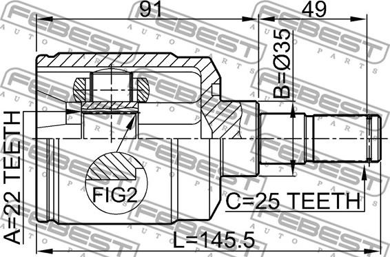 Febest 1211-ACC - Kardan, Pogonska osovina www.molydon.hr