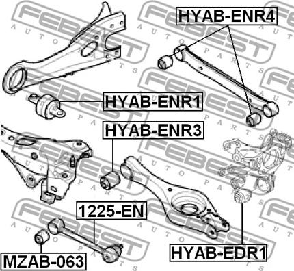 Febest HYAB-ENR4 - Selen / Prigušni blok, Ovjes kotača www.molydon.hr