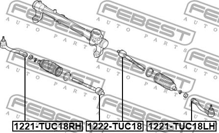 Febest 1222-TUC18 - Aksijalni zglob, poprecna spona www.molydon.hr