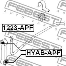 Febest HYAB-APF - Ležište | Držač | Uležištenje, Vodjica mosta www.molydon.hr