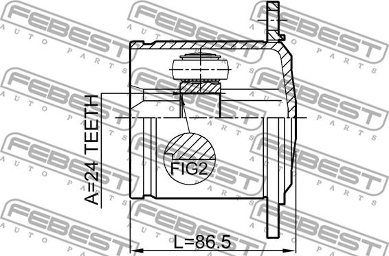 Febest 1711-Q5LH - Kardan, Pogonska osovina www.molydon.hr