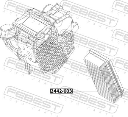 Febest 2442-003 - Filter za zrak www.molydon.hr