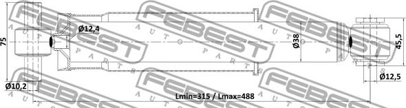 Febest 24110-005R - Amortizer www.molydon.hr