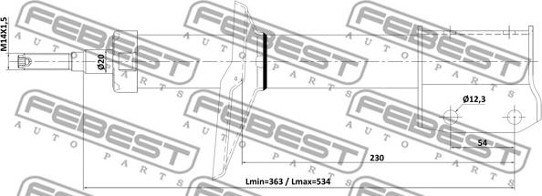 Febest 24110-002F - Amortizer www.molydon.hr