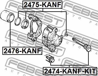 Febest 2474-KANF-KIT - Vodeci zavrtanj, kočione čeljusti www.molydon.hr