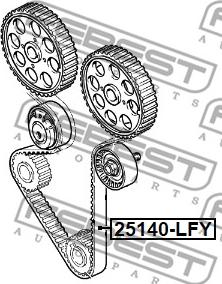 Febest 25140-LFY - Zupčasti remen  www.molydon.hr