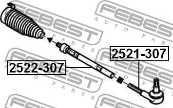 Febest 2522-307 - Aksijalni zglob, poprecna spona www.molydon.hr