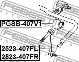 Febest 2523-407FL - Šipka/spona, stabilizator www.molydon.hr