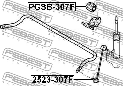 Febest 2523-307F - Šipka/spona, stabilizator www.molydon.hr