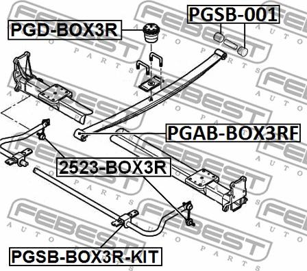 Febest PGD-BOX3R - Gumeni granicnik, Ovjes www.molydon.hr