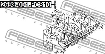 Febest 2698-001-PCS10 - Komplet zavrtnjeva, lešišno postolje-bregasta osovina www.molydon.hr