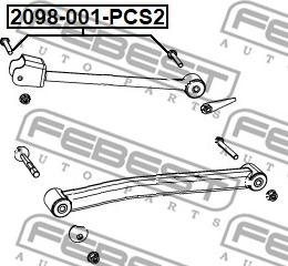 Febest 2098-001-PCS2 - Vijak za pričvršćivanje, ramae www.molydon.hr