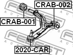 Febest CRAB-002 - Selen / Prigušni blok, Ovjes kotača www.molydon.hr