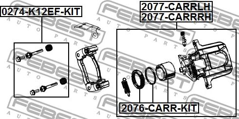 Febest 2076-CARR-KIT - Set za popravak, kočione čeljusti www.molydon.hr