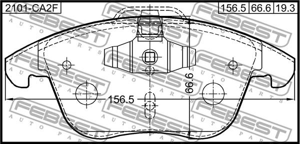 Febest 2101-CA2F - Komplet Pločica, disk-kočnica www.molydon.hr