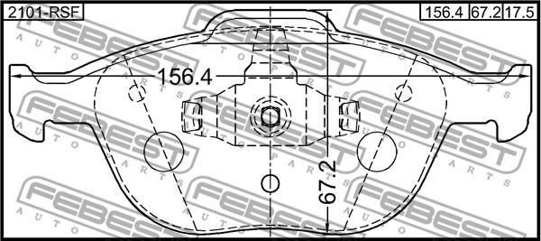 Febest 2101-RSF - Komplet Pločica, disk-kočnica www.molydon.hr