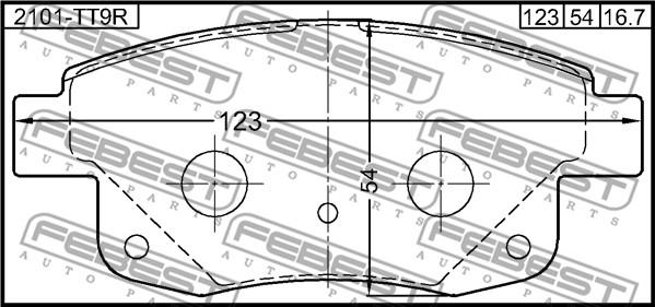 Febest 2101-TT9R - Komplet Pločica, disk-kočnica www.molydon.hr