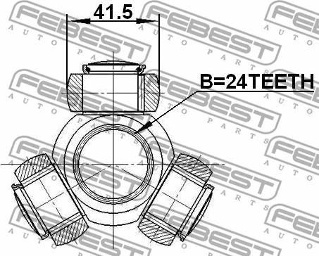 FEBEST 2116-TC718TDCI - Trostrani Ležaj, Pogonska osovina www.molydon.hr