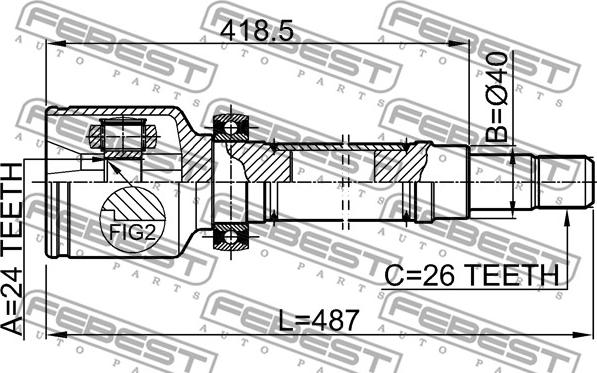 Febest 2111-TC7RH - Kardan, Pogonska osovina www.molydon.hr